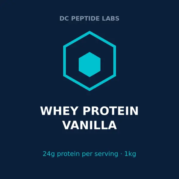 DC Peptide Labs whey protein tub