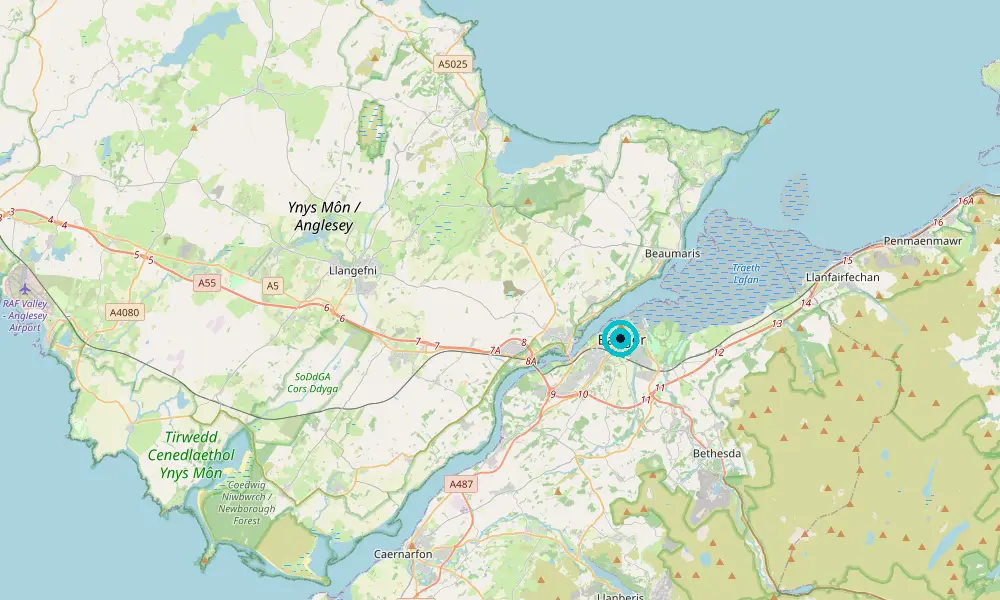 Map of our delivery coverage in Bangor