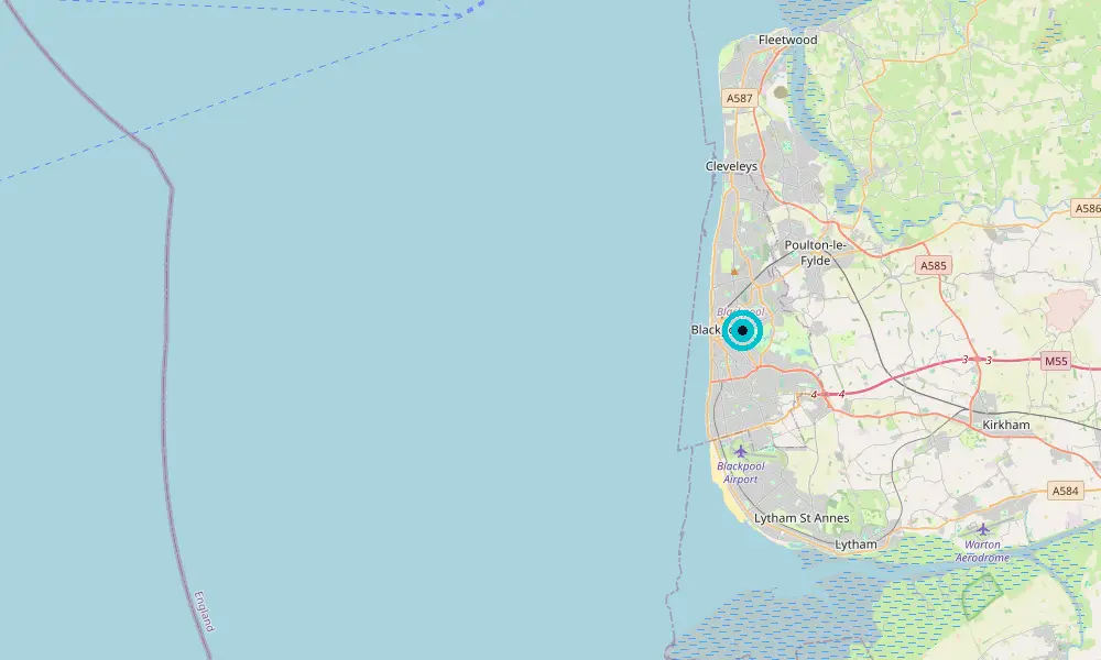 Map of our delivery coverage in Blackpool