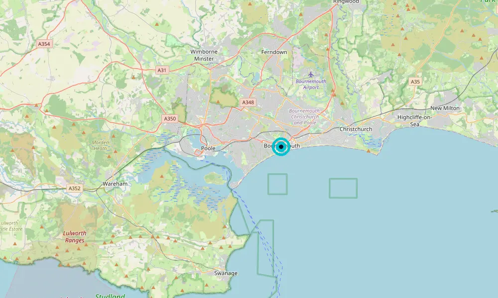 Map of our delivery coverage in Bournemouth