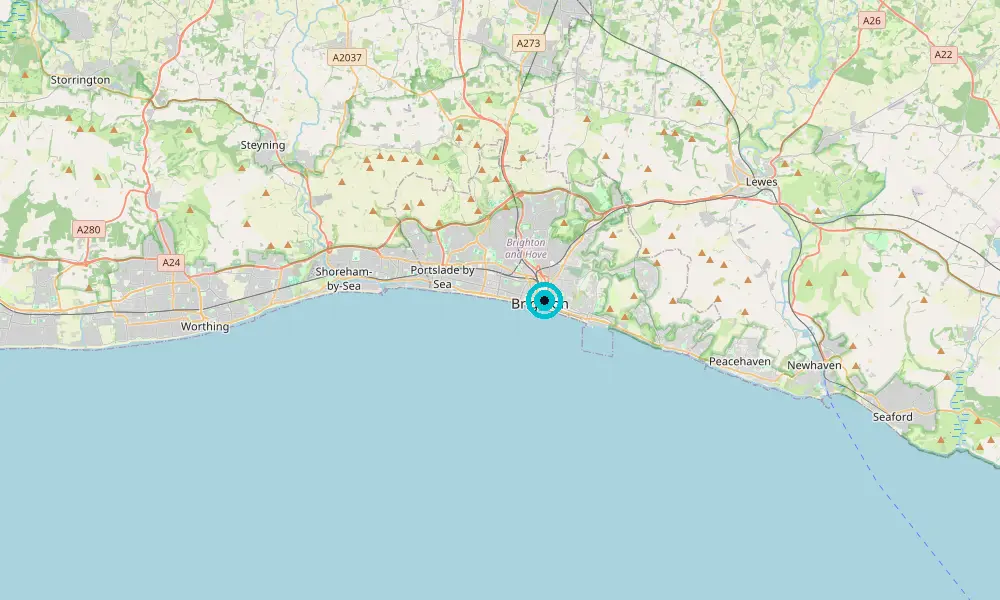 Map of our delivery coverage in Brighton