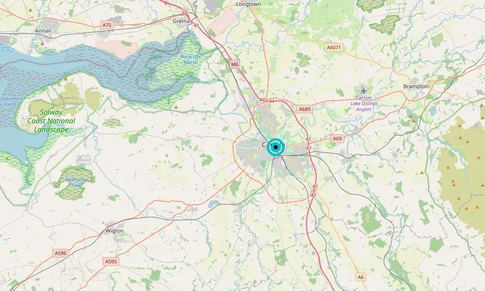 Map of our delivery coverage in Carlisle