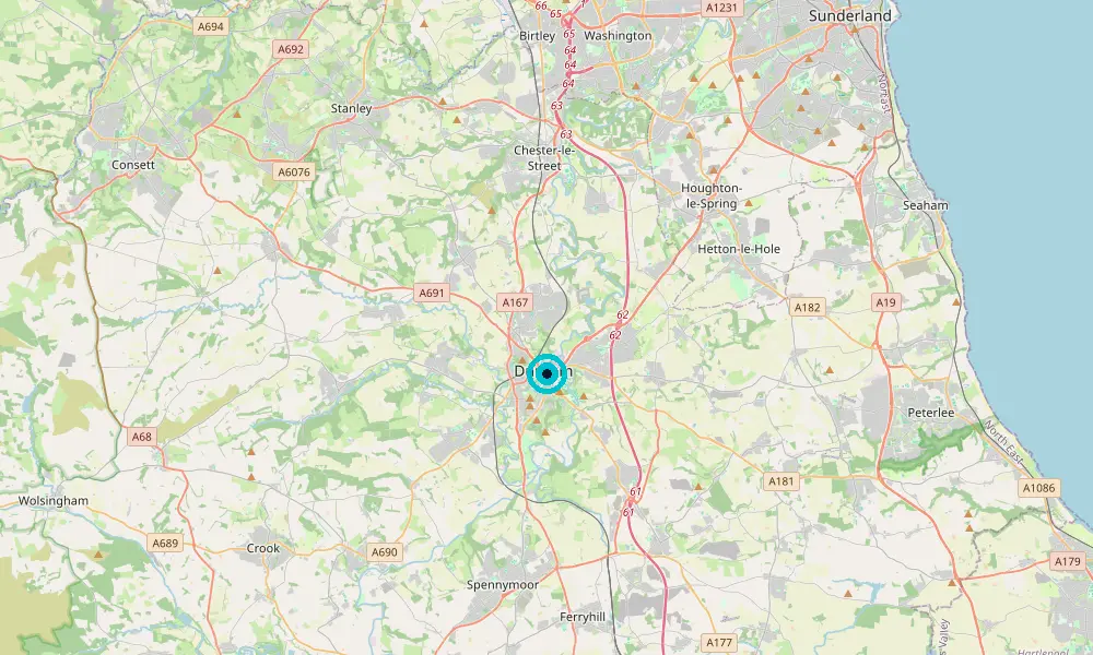 Map of our delivery coverage in Durham