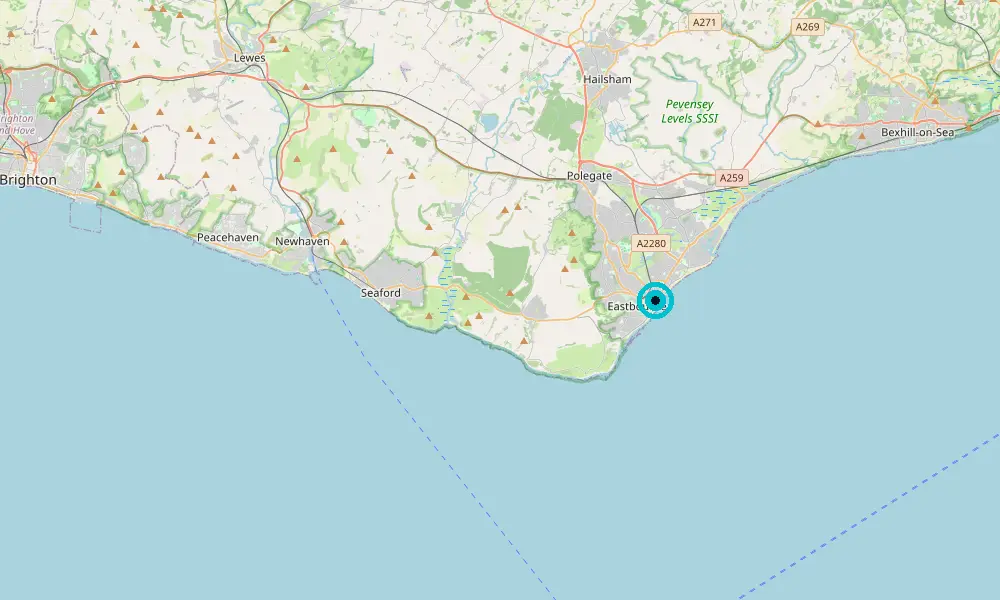 Map of our delivery coverage in Eastbourne