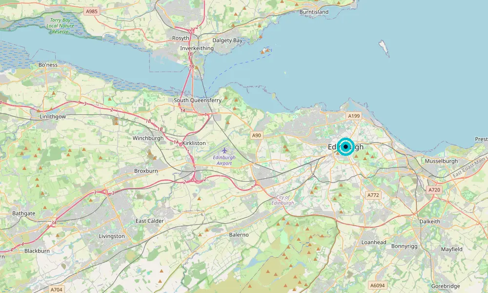 Map of our delivery coverage in Edinburgh