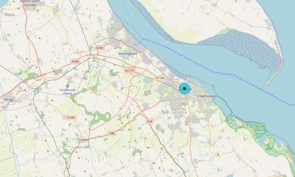 Map of our delivery coverage in Grimsby