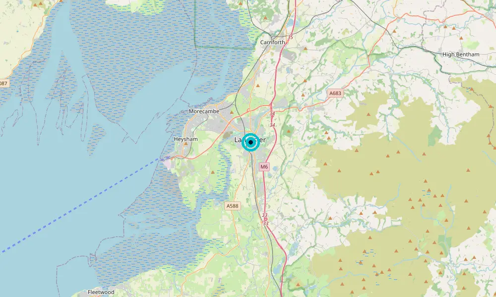 Map of our delivery coverage in Lancaster