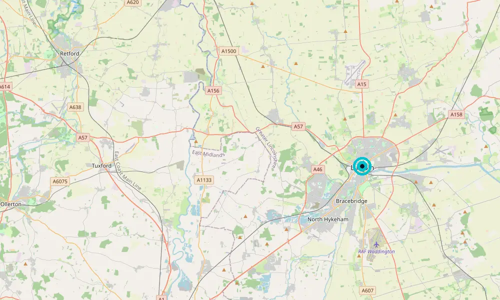 Map of our delivery coverage in Lincoln