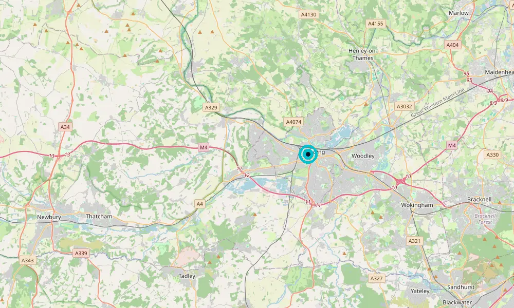 Map of our delivery coverage in Reading