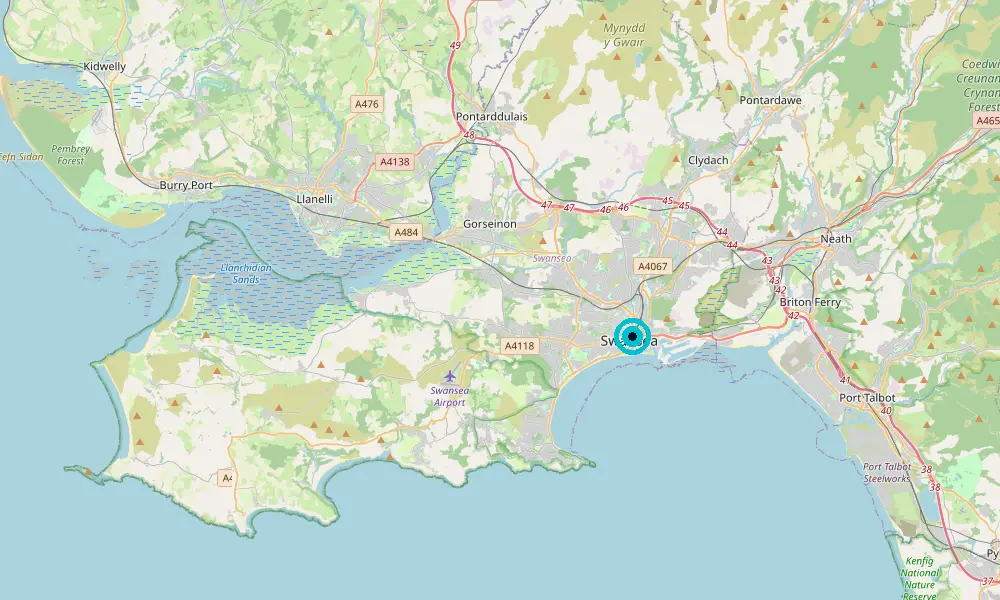 Map of our delivery coverage in Swansea