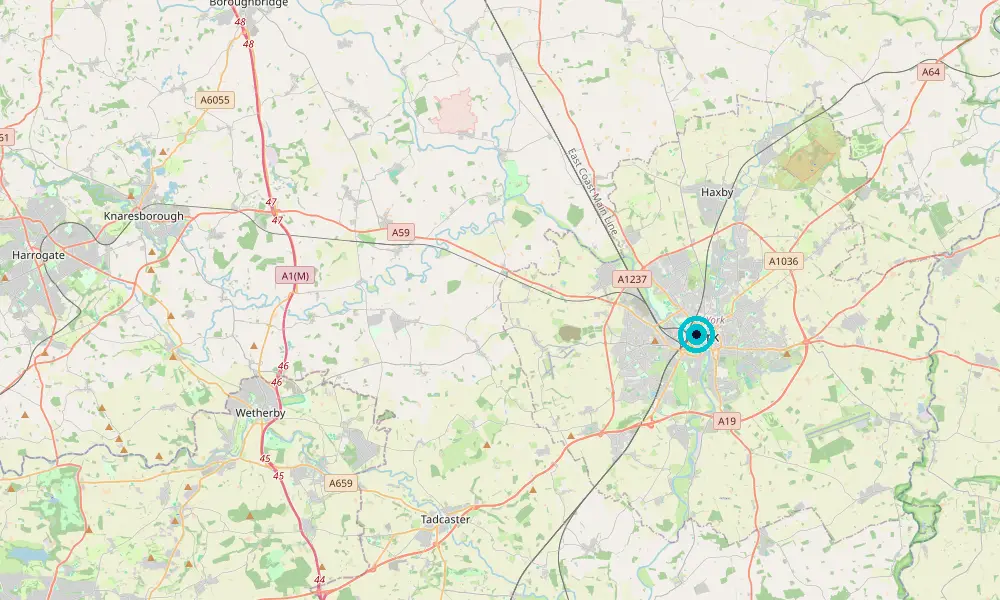 Map of our delivery coverage in York